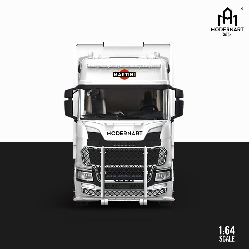 Amazon | 1/64 TM & ModernArt スカニア Scania トラック 白martini